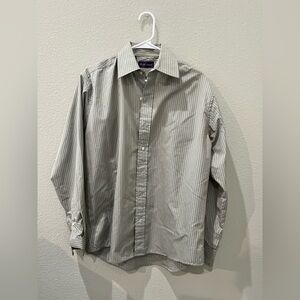Ralph Lauren Gray Striped Dress Shirt
